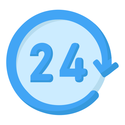 24 시간 Generic color fill icon