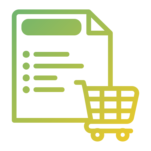 Shopping list Generic gradient fill icon