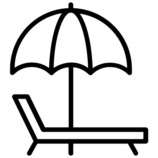 해변 의자 Generic black outline icon