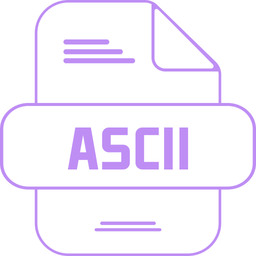 ascii Generic color outline icona