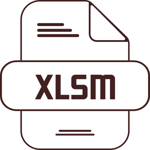 xlsm Generic color outline иконка