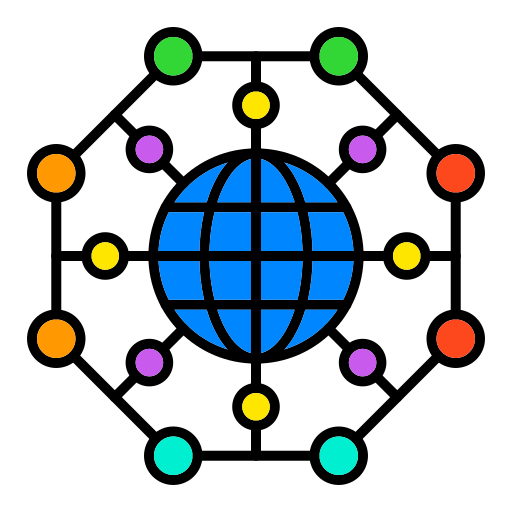 réseau mondial Generic color lineal-color Icône