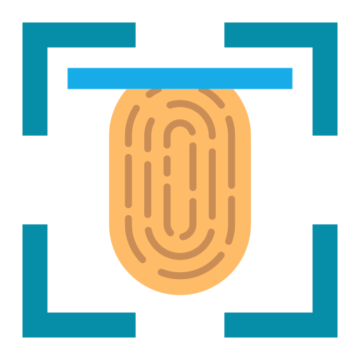 Fingerprint scanner Generic color fill icon