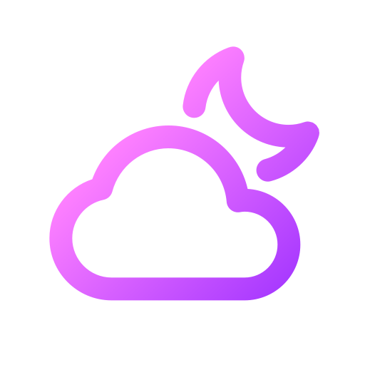 noche nublada Generic gradient outline icono
