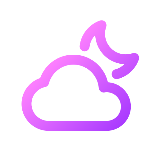 曇りの夜 Generic gradient outline icon