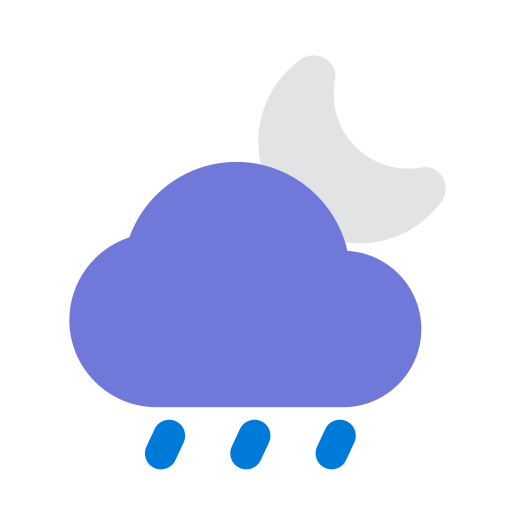 Rainy night Generic color fill icon