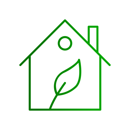 Зеленый дом Generic gradient outline иконка
