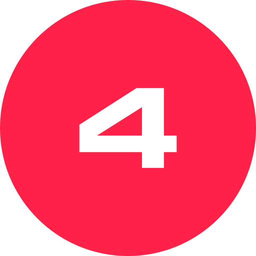 Number 4 Generic color fill icon