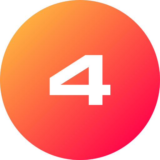 Number 4 Generic gradient fill icon