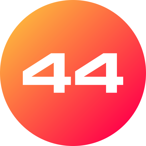 Forty four Generic gradient fill icon