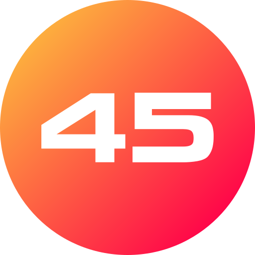 Forty five Generic gradient fill icon