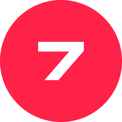 numero 7 Generic color fill icona