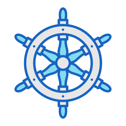 船のホイール Generic color lineal-color icon
