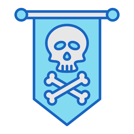 bandera pirata Generic color lineal-color icono