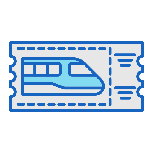 Train ticket Generic color lineal-color icon