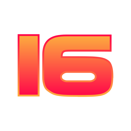 nummer 16 Generic gradient fill icon