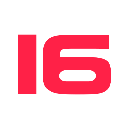 numer 16 Generic color fill ikona