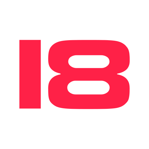 Number 18 Generic color fill icon