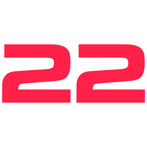 Number 22 Generic color fill icon