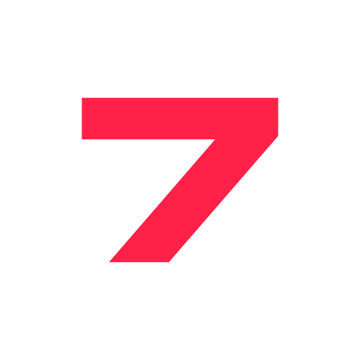 Number 7 Generic color fill icon