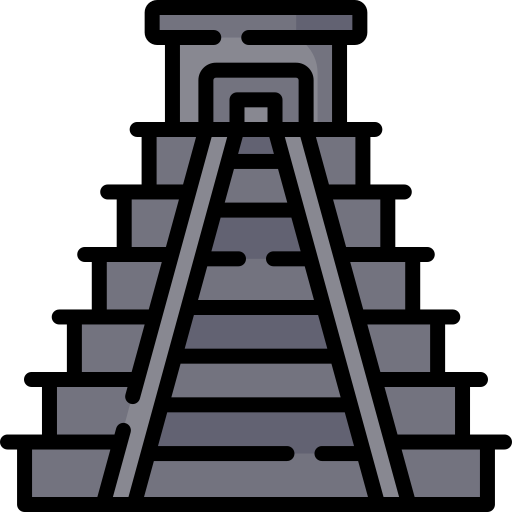 piramide maya Special Lineal color icona