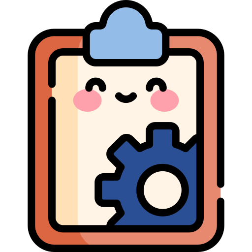 zwischenablage Kawaii Lineal color icon