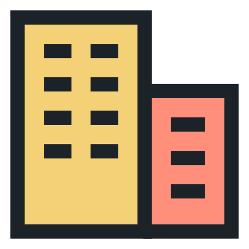 Building Generic color lineal-color icon