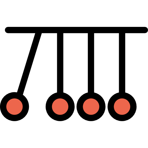 la cuna de newton Kiranshastry Lineal Color icono