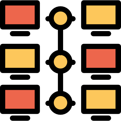 réseau Kiranshastry Lineal Color Icône