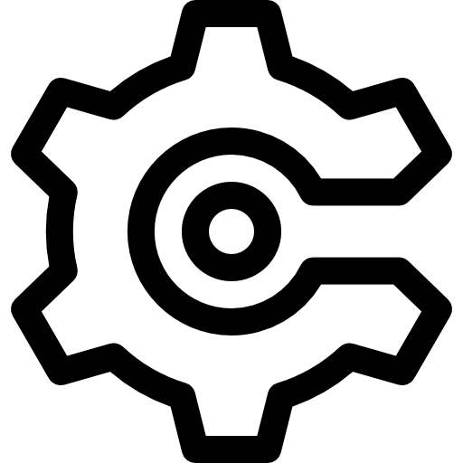 engranaje Basic Rounded Lineal icono