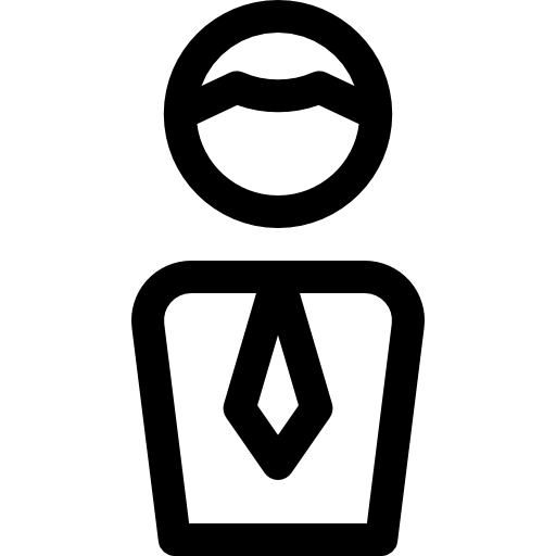 biznesmen Basic Rounded Lineal ikona