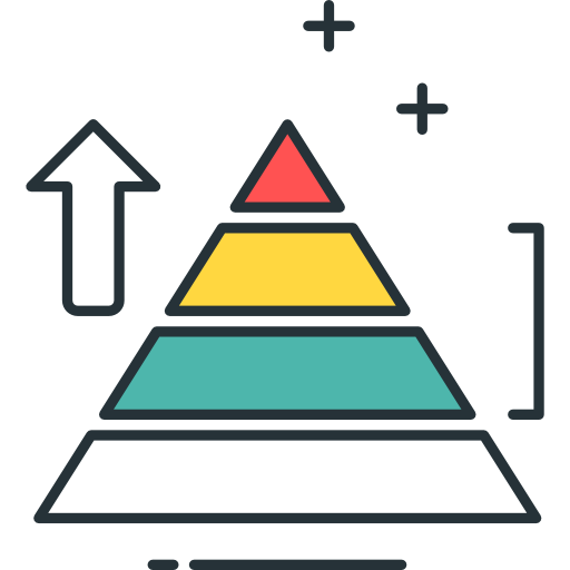 wykres piramidy Flaticons.com Flat ikona