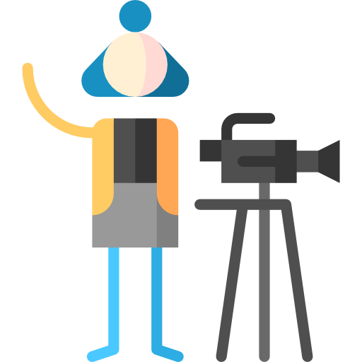 Filmmaking Puppet Characters Flat icon