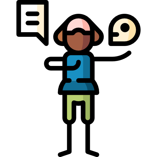Acting Puppet Characters Lineal Color icon
