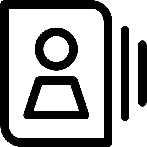 접촉 Basic Rounded Lineal icon