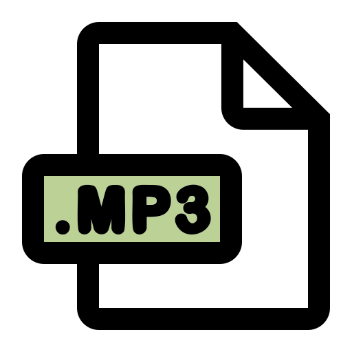 format de fichier mp3 Generic color lineal-color Icône