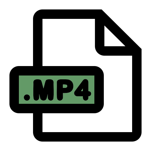 Формат файла mp4 Generic color lineal-color иконка