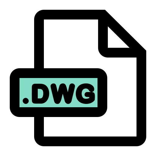 Dwg file format Generic color lineal-color icon