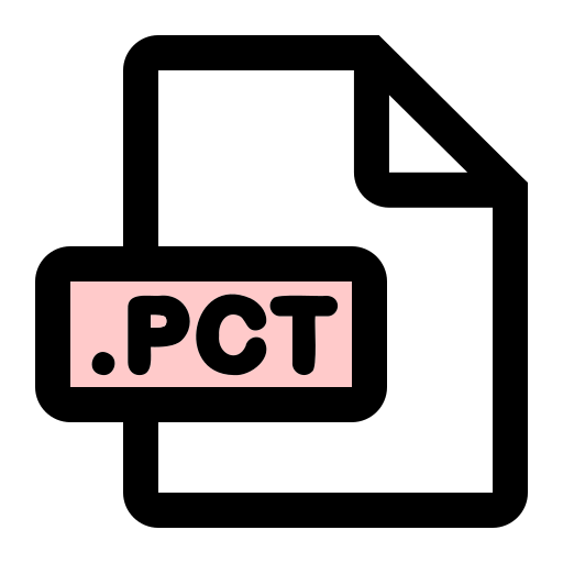 pct 파일 형식 Generic color lineal-color icon