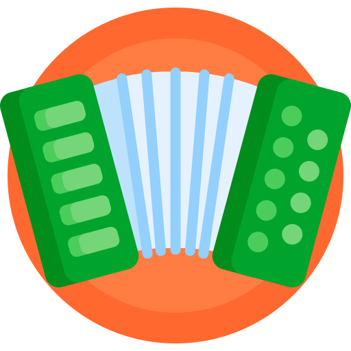 accordeon Detailed Flat Circular Flat icoon