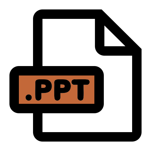 PPT file format Generic color lineal-color icon