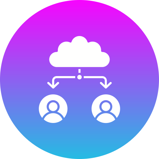 Cloud sharing Generic gradient fill icon
