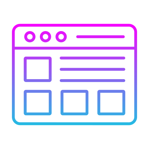 Website Generic gradient outline icon