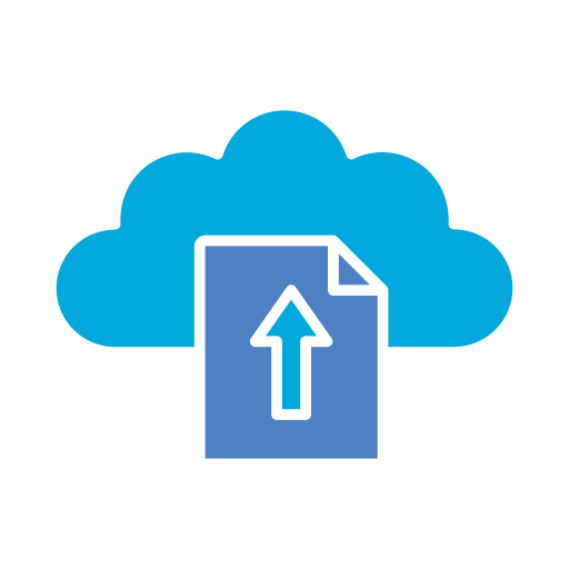 caricamento su cloud Generic color fill icona