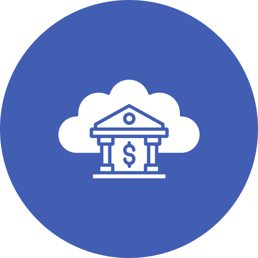 servizi bancari in cloud Generic color fill icona