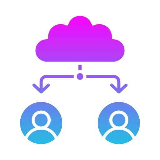 Cloud sharing Generic gradient fill icon