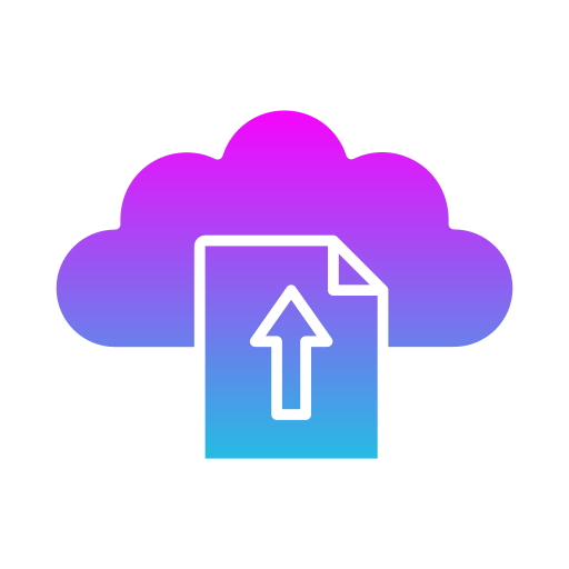 caricamento su cloud Generic gradient fill icona