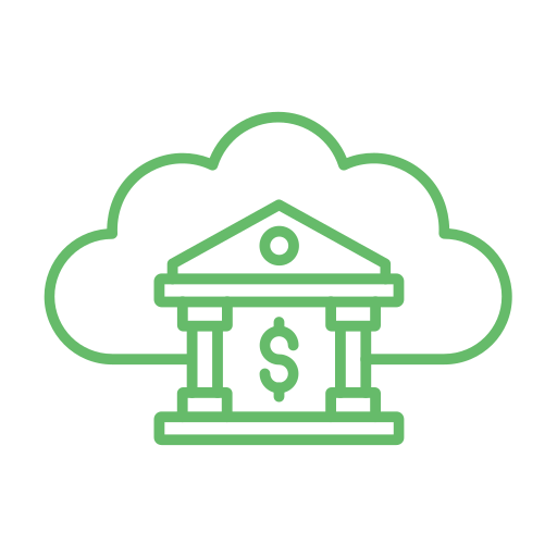 servizi bancari in cloud Generic color outline icona
