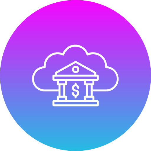 bankowość w chmurze Generic gradient fill ikona