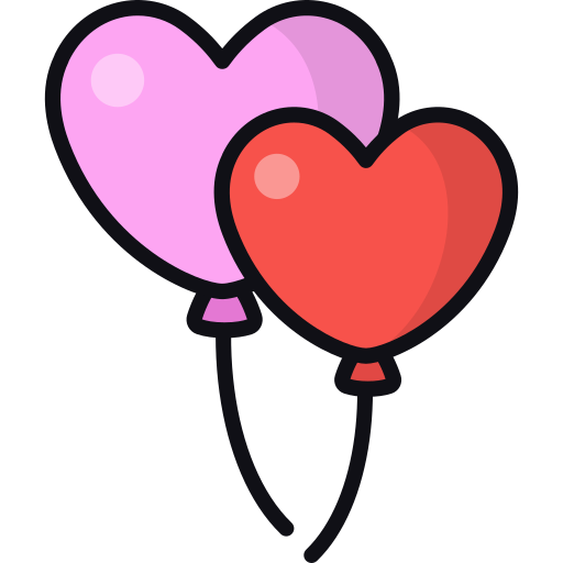 Heart balloon Generic color lineal-color icon
